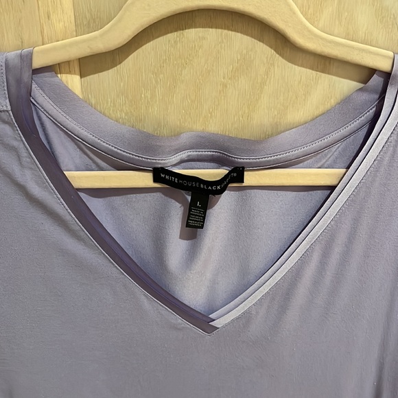 3/$30| 🌸 WHBM Woven Front Long Sleeve Tee - Picture 2 of 6